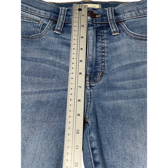 Madewell Women's 25P Jeans Mid-Rise Roadtripper Jeans Blue Denim Cotton‎ Blend - Picture 11 of 14